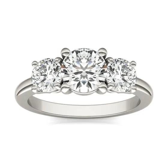 Three-Stone Lab-Grown Diamond Engagement Ring | 2.00 Carat G/VS1+ in 14K Gold