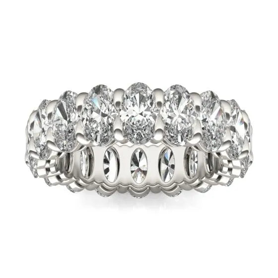 Oval Lab-Grown Diamond Eternity Ring | 4.00 Carat G/VS1+ in 14K White Gold