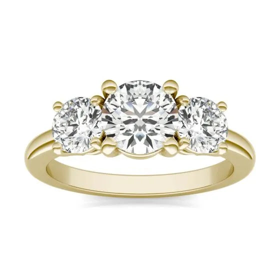 Three-Stone Lab-Grown Diamond Engagement Ring | 2.00 Carat G/VS1+ in 14K Gold