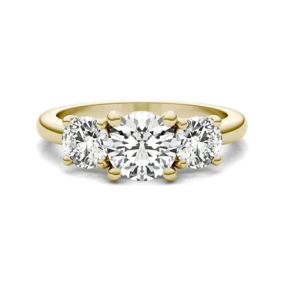 Three-Stone Lab-Grown Diamond Engagement Ring | 2.00 Carat G/VS1+ in 14K Gold