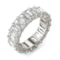 Emerald-Cut Lab-Grown Diamond Eternity Ring | 6.25 Carat G/VS in 14K White Gold
