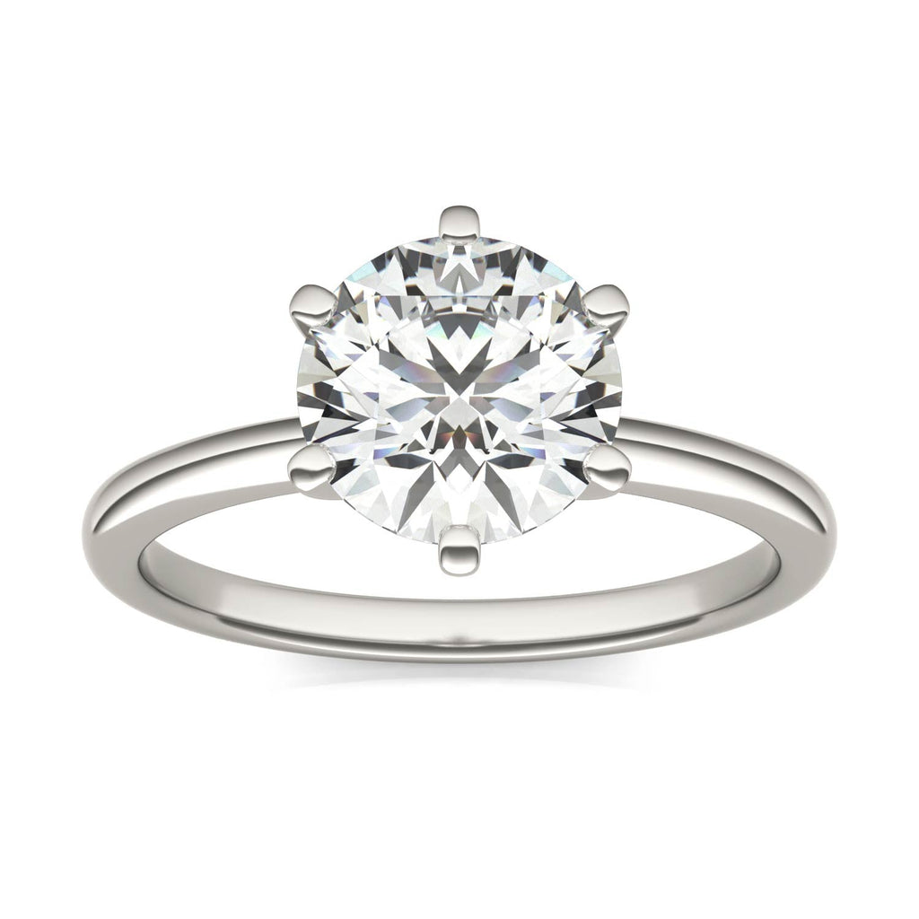 2.00 CTW Round Lab-Grown Diamond Solitaire Engagement Ring in 14K White Gold