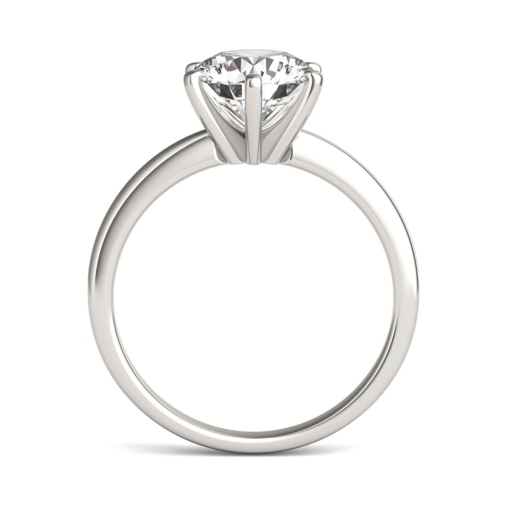 2.00 CTW Round Lab-Grown Diamond Solitaire Engagement Ring in 14K White Gold
