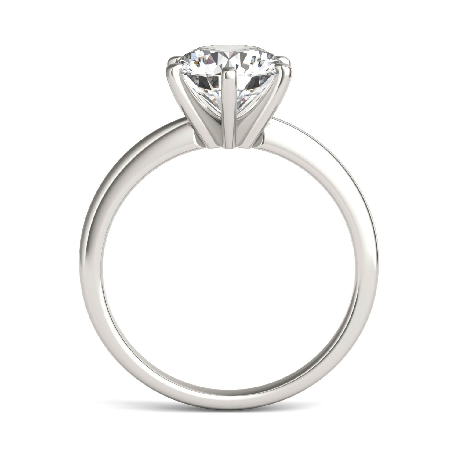 2.00 CTW Round Lab-Grown Diamond Solitaire Engagement Ring in 14K White Gold