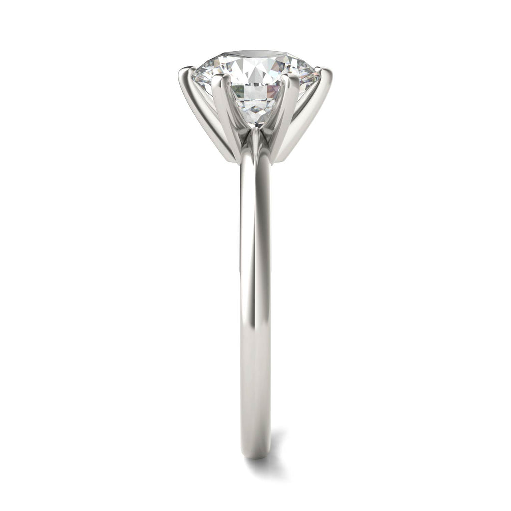 2.00 CTW Round Lab-Grown Diamond Solitaire Engagement Ring in 14K White Gold
