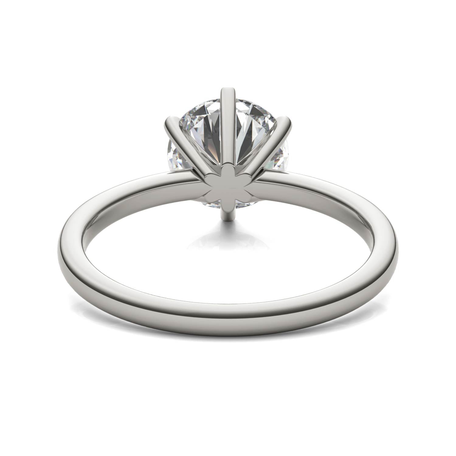 2.00 CTW Round Lab-Grown Diamond Solitaire Engagement Ring in 14K White Gold