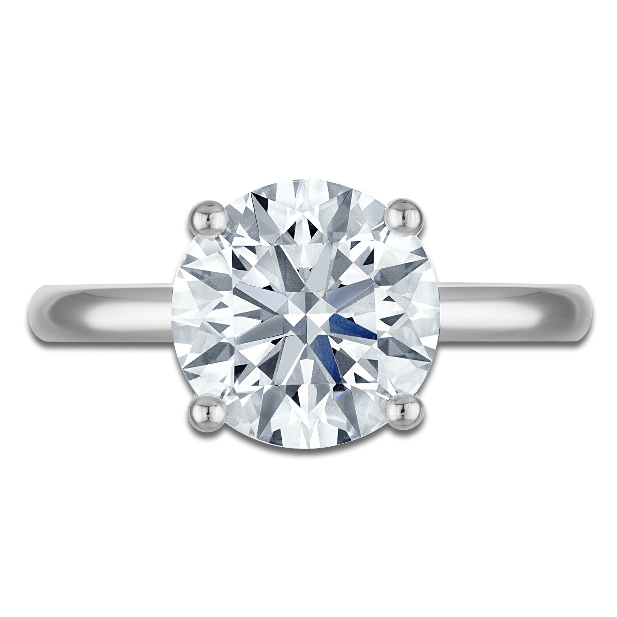3.50 CTW Round Lab-Grown Diamond Solitaire Engag...