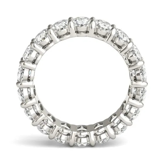 Oval Lab-Grown Diamond Eternity Ring | 4.00 Carat G/VS1+ in 14K White Gold