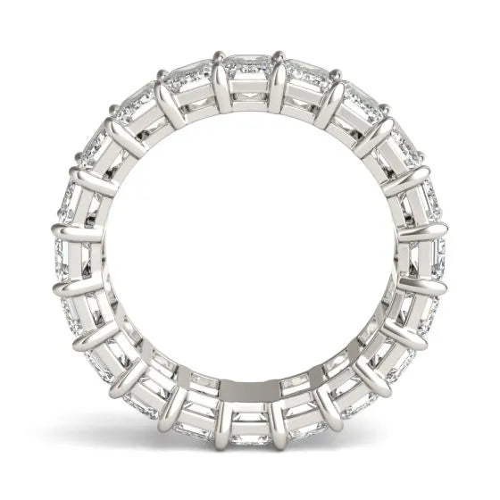 Emerald-Cut Lab-Grown Diamond Eternity Ring | 6.25 Carat G/VS in 14K White Gold
