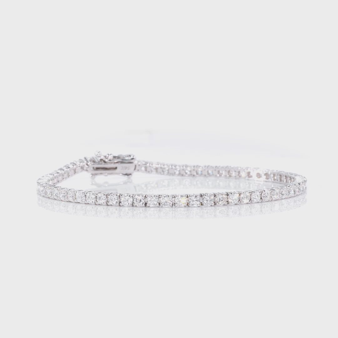 Lab-Grown Diamond Tennis Bracelet | 4.00 Carat G/VS in 14K Gold