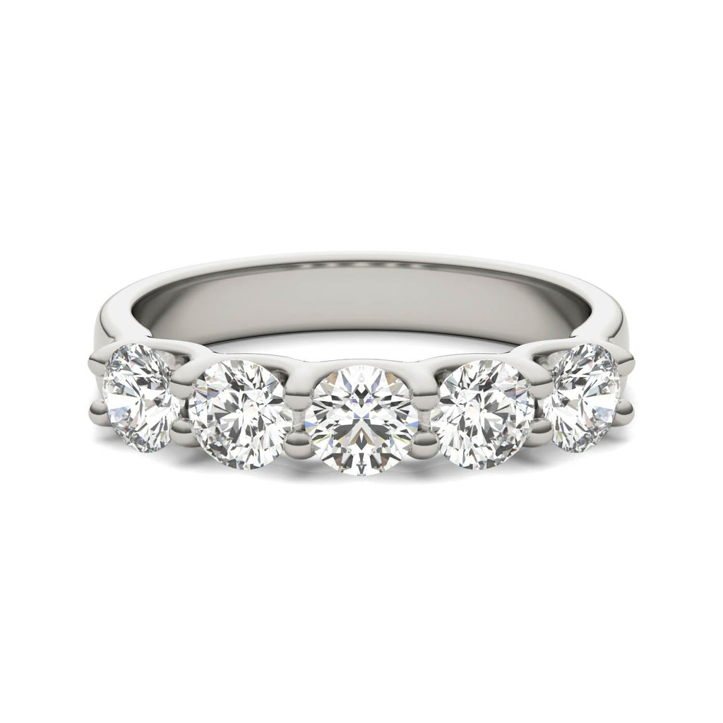Five-Stone Lab-Grown Diamond Anniversary Band | 1.25 Carat G/VS1+ in 14K White Gold
