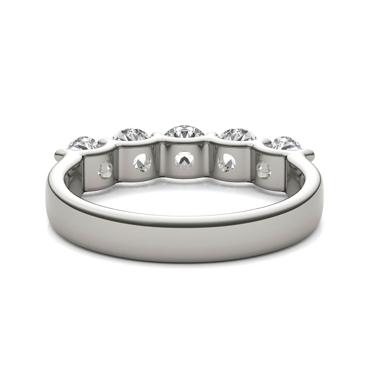 Five-Stone Lab-Grown Diamond Anniversary Band | 1.25 Carat G/VS1+ in 14K White Gold