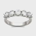 Five-Stone Lab-Grown Diamond Anniversary Band | 1.25 Carat G/VS1+ in 14K White Gold
