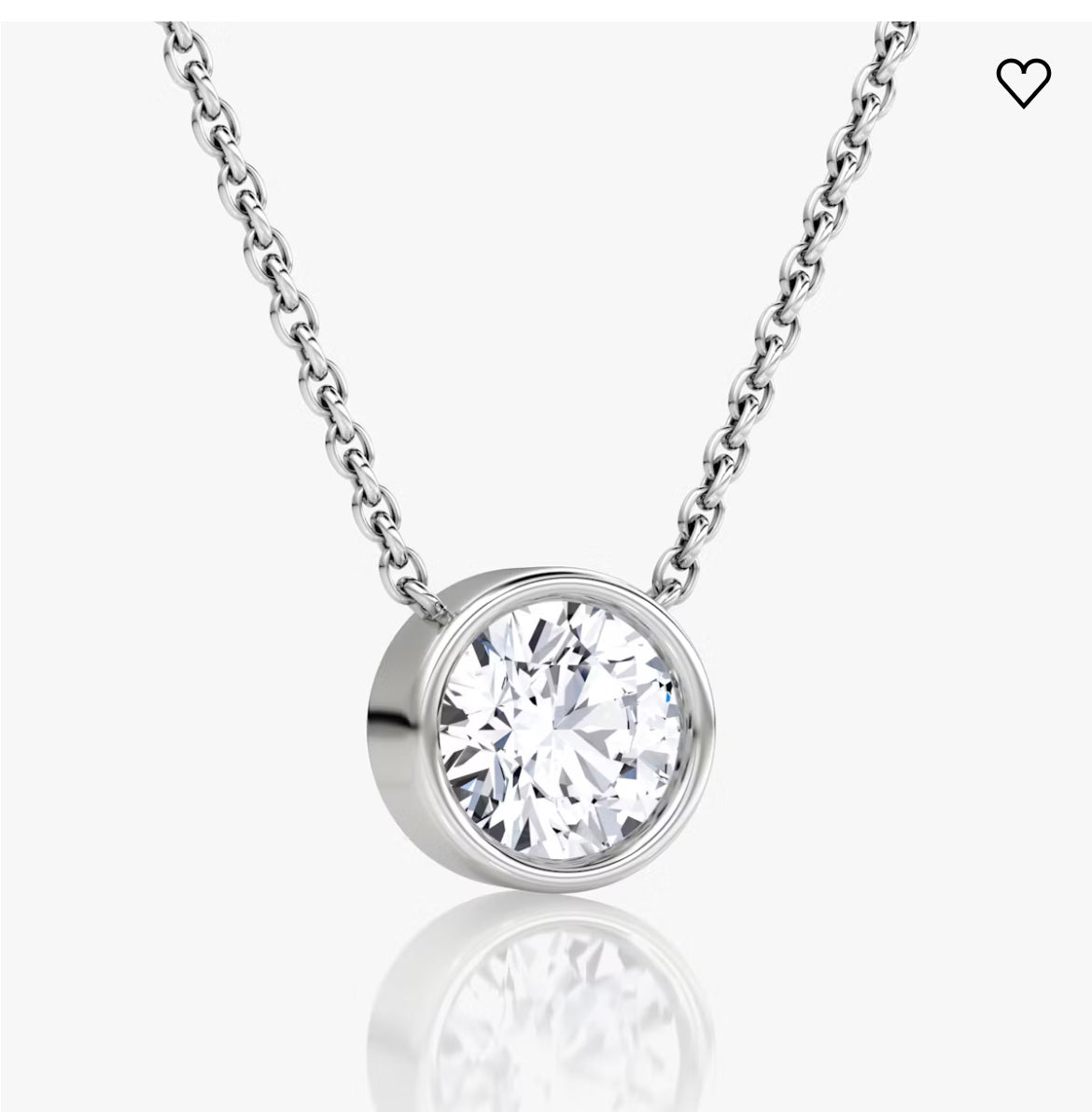 Bezel-Set Lab-Grown Diamond Pendant | 1.00 Carat G/VS in 14K Gold