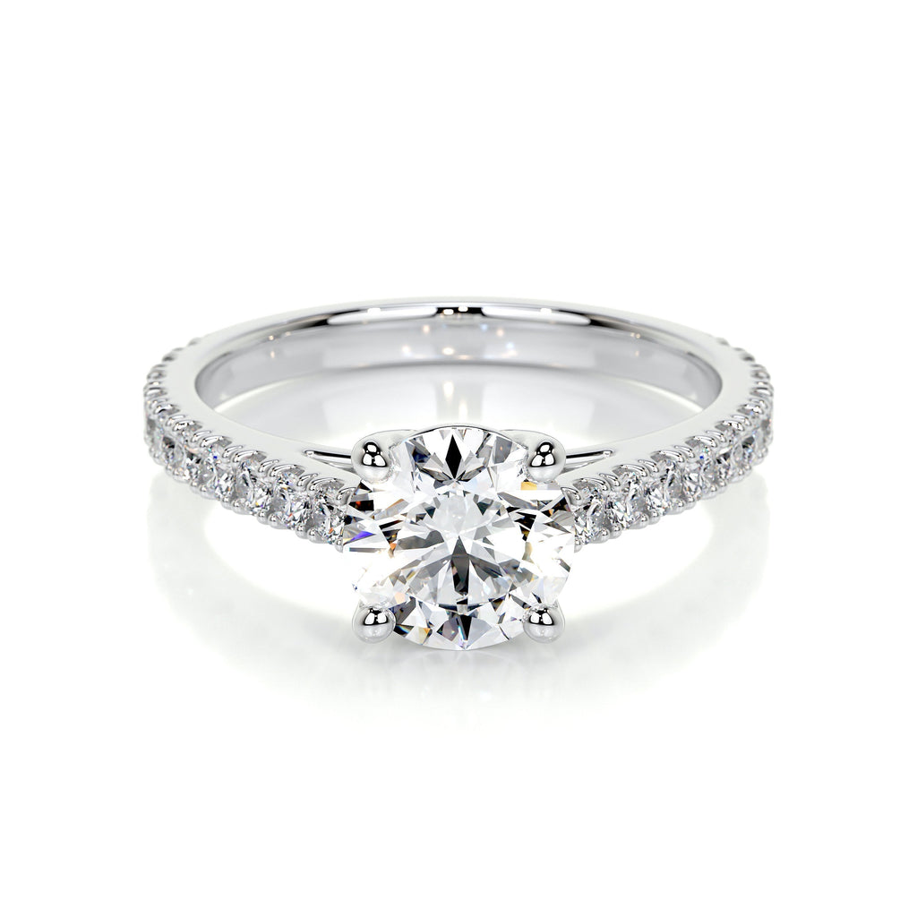 Channel-Set Lab-Grown Diamond Engagement Ring | F/VS in 14K White Gold