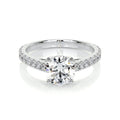 Channel-Set Lab-Grown Diamond Engagement Ring | F/VS in 14K White Gold