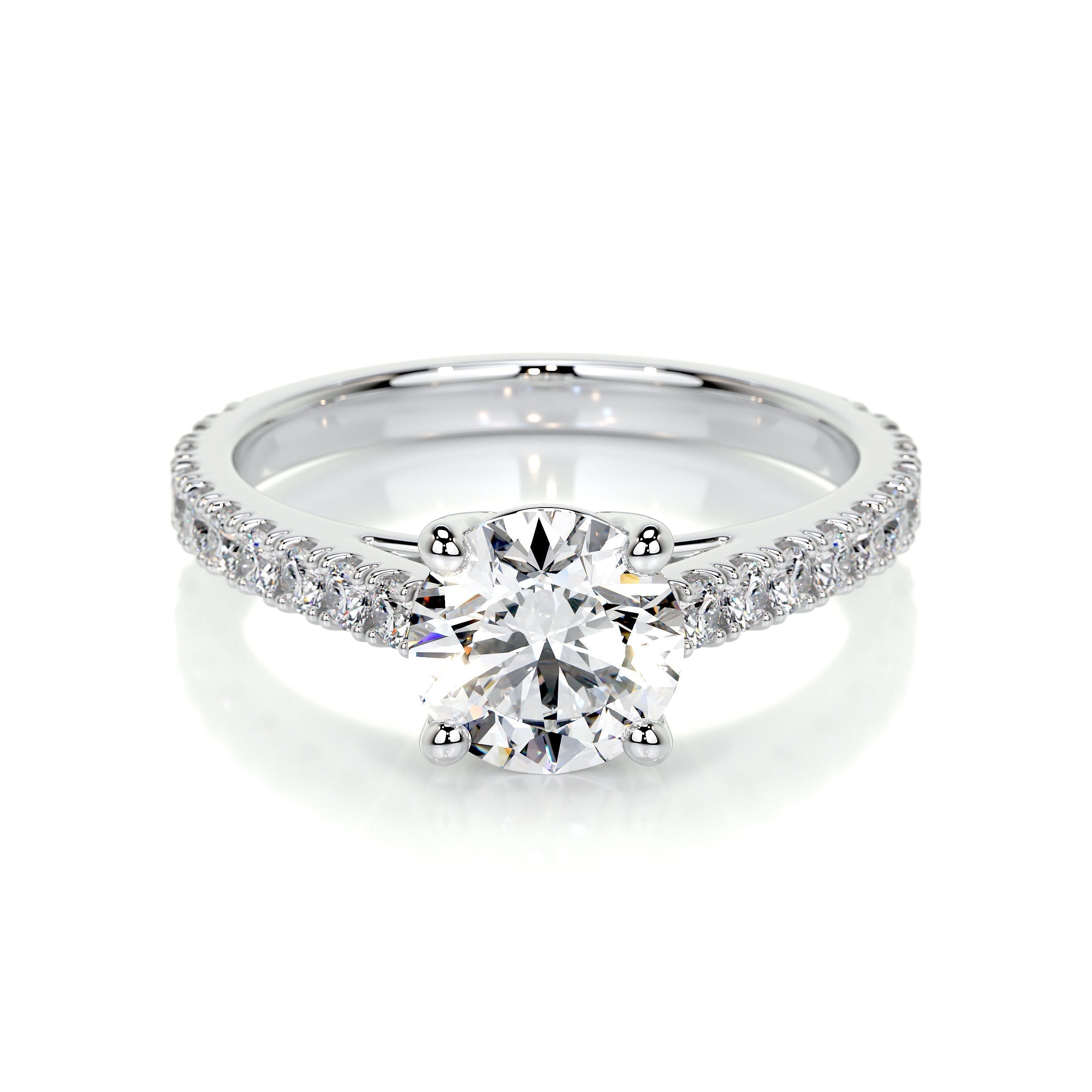 Channel-Set Lab-Grown Diamond Engagement Ring | F/VS in 14K White Gold