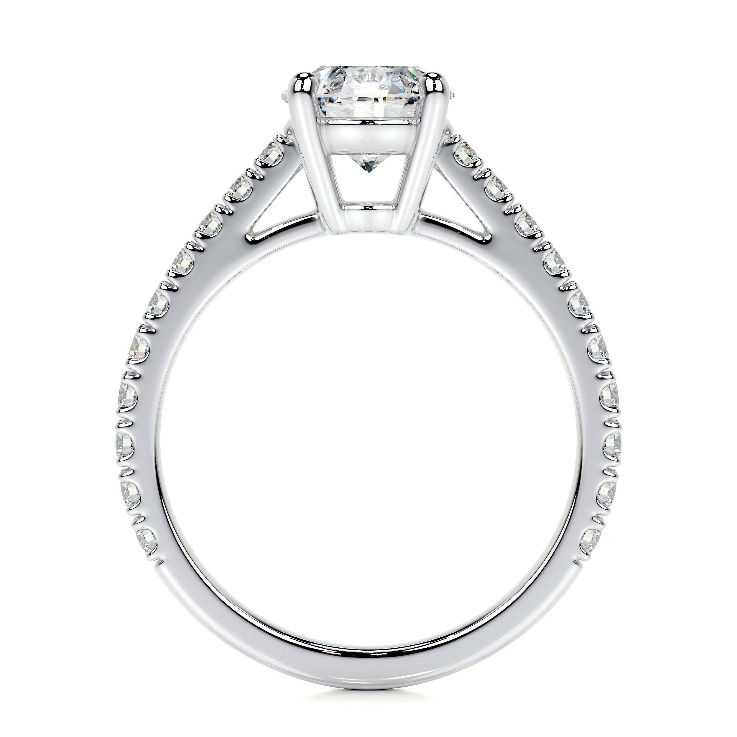 Channel-Set Lab-Grown Diamond Engagement Ring | F/VS in 14K White Gold