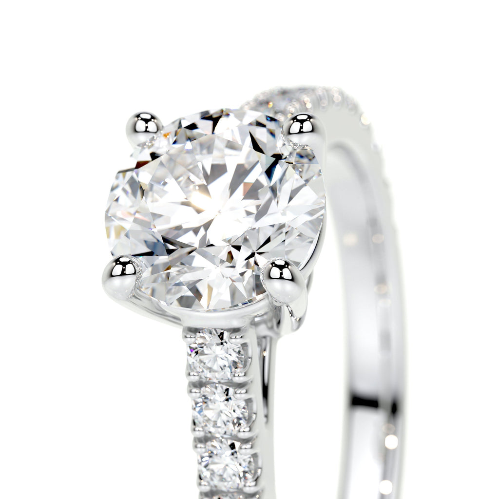 Channel-Set Lab-Grown Diamond Engagement Ring | F/VS in 14K White Gold