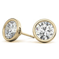 4.00 CTW Lab-Grown Diamond Bezel Martini Stud Earrings in 14K Gold