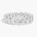 5.00 CTW Moissanite Diamond Oval Eternity Band | 14K White Gold Overlay