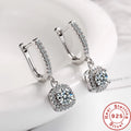 2CT Moissanite Diamond Huggie Hoop Earrings | 925 Sterling Silver