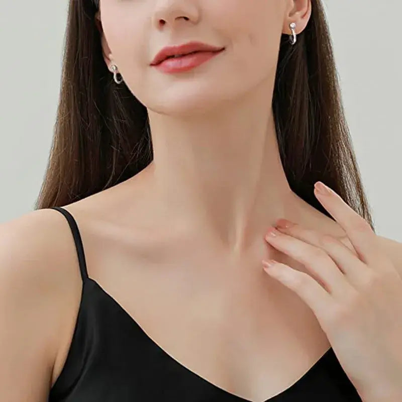 Classic 0.5 Carat Moissanite Diamond Stud Earrings | 925 Sterling Silver