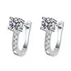 Classic 0.5 Carat Moissanite Diamond Stud Earrings | 925 Sterling Silver