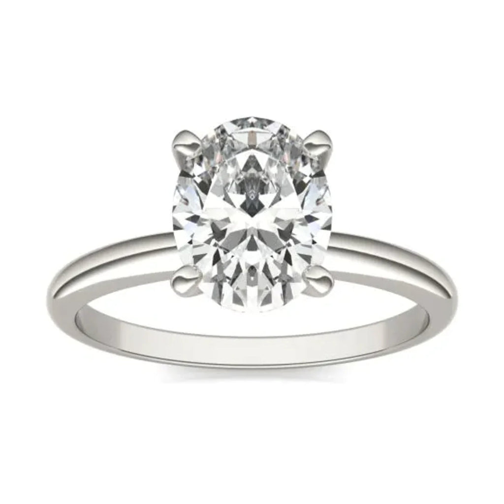 Oval Lab-Grown Diamond Solitaire Engagement Ring | 2.00 Carat G/VS1+ in 14K White Gold