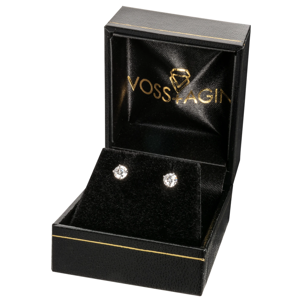 Lab-Grown Diamond Stud Earrings | 1.00 Carat G/VS in 14K Gold Overlay