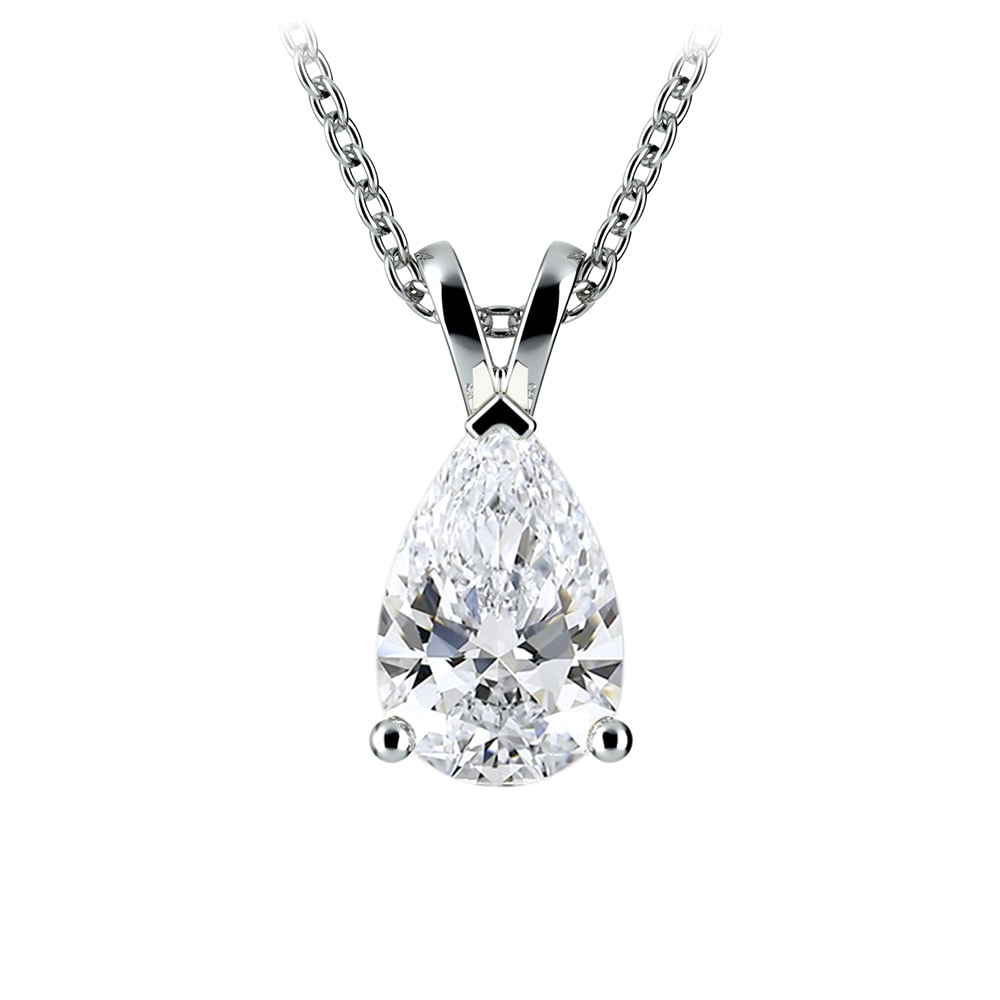 Pear-Cut Lab-Grown Diamond Pendant | 2.00 Carat F/VS2 in 14K White Gold