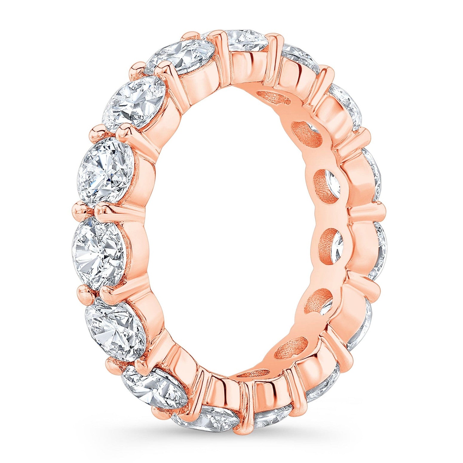 4.00 CTW Moissanite Diamond Eternity Band | 14K Gold Overlay