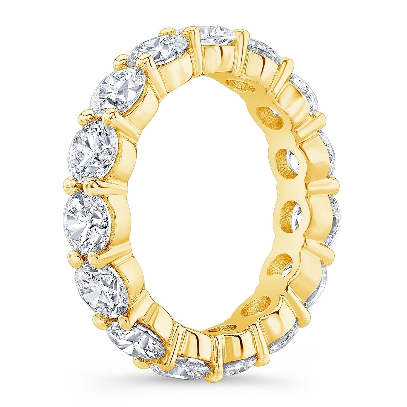 4.00 CTW Moissanite Diamond Eternity Band | 14K Gold Overlay