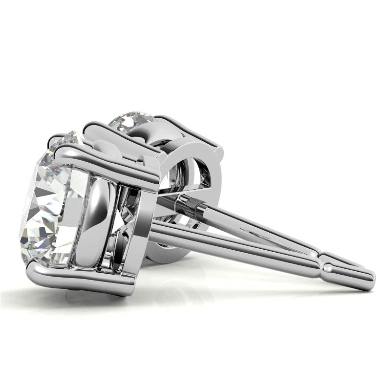 Lab-Grown Diamond Stud Earrings | 1.00 Carat G/VS in 14K Gold Overlay