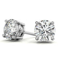 Lab-Grown Diamond Stud Earrings | 1.00 Carat G/VS in 14K Gold Overlay