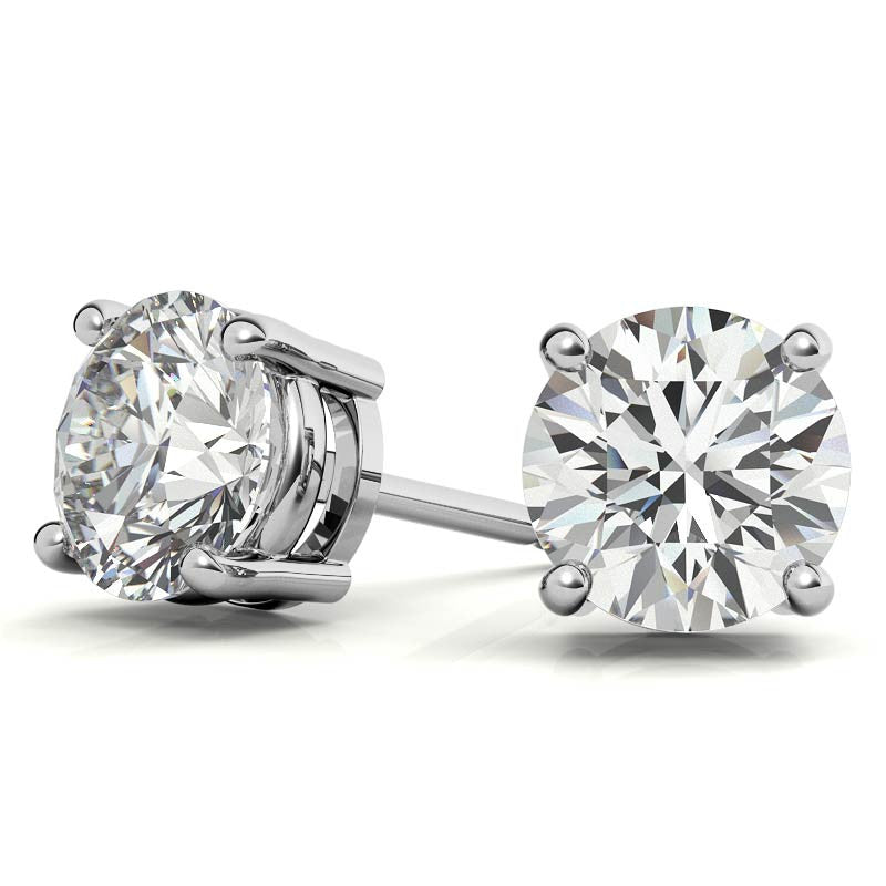 Lab-Grown Diamond Stud Earrings | 1.00 Carat G/VS in 14K Gold Overlay