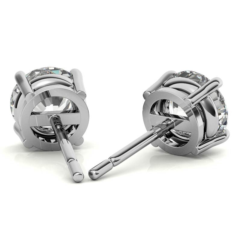 Lab-Grown Diamond Stud Earrings | 1.00 Carat G/VS in 14K Gold Overlay